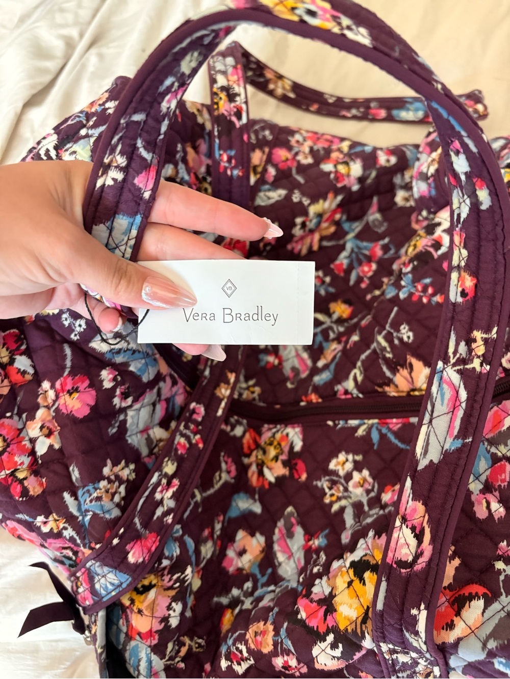 Vera Bradley NWT Holland Garden Quilted Floral Duffel Bag - Large - Picture 4 of 7